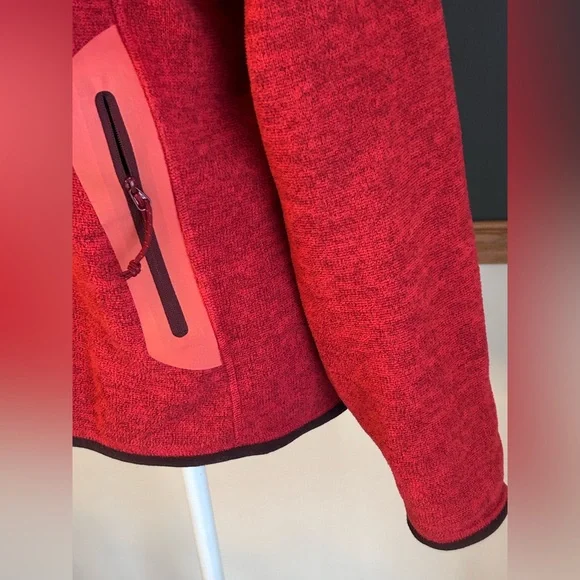 Women’s Arc'teryx Covert fleece jacket Red Full Zip Size Large - Picture 3 of 8